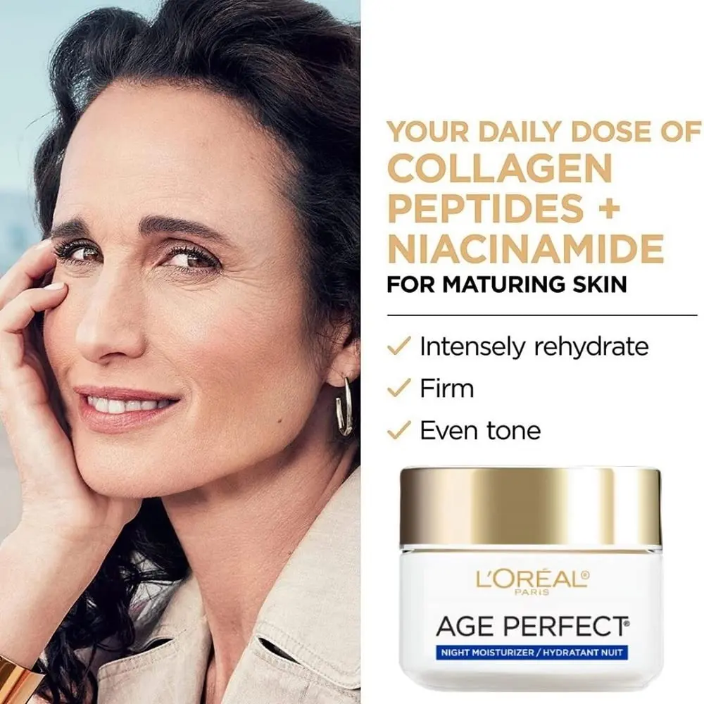 L'Oreal Paris Age Perfect Night Cream 75ml (2.5 Oz) | Anti-Aging Face Moisturizer with Soy Seed Proteins - view 2