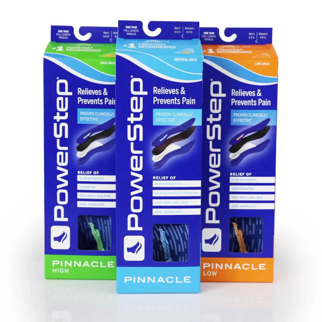 PowerStep Pinnacle Insoles Plantar Fasciitis Relief | Neutral Arch Support for Foot Pain - view 5