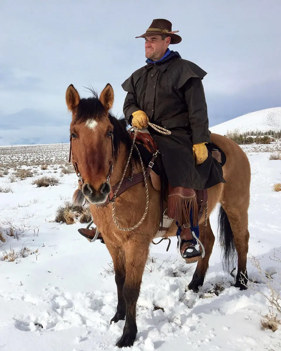 Outback Trading Company Unisex Low Rider Duster Brown Small | Waterproof Oilskin Coat - view 2