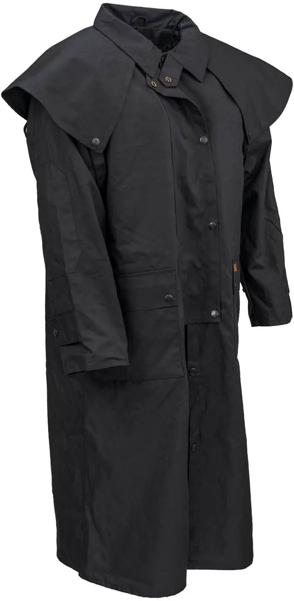 Outback Trading Company Low Rider Duster Coat in Black 3X-Large | Waterproof, Breathable, Unisex - view 4