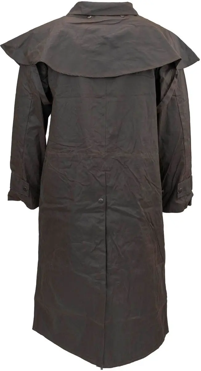 Outback Trading Company Unisex Low Rider Duster Brown Medium | Waterproof Oilskin Coat - view 4