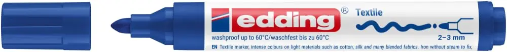 edding Textile Marker - Blue | Wash-Resistant Fabric Pen for Creative Designs - view 2