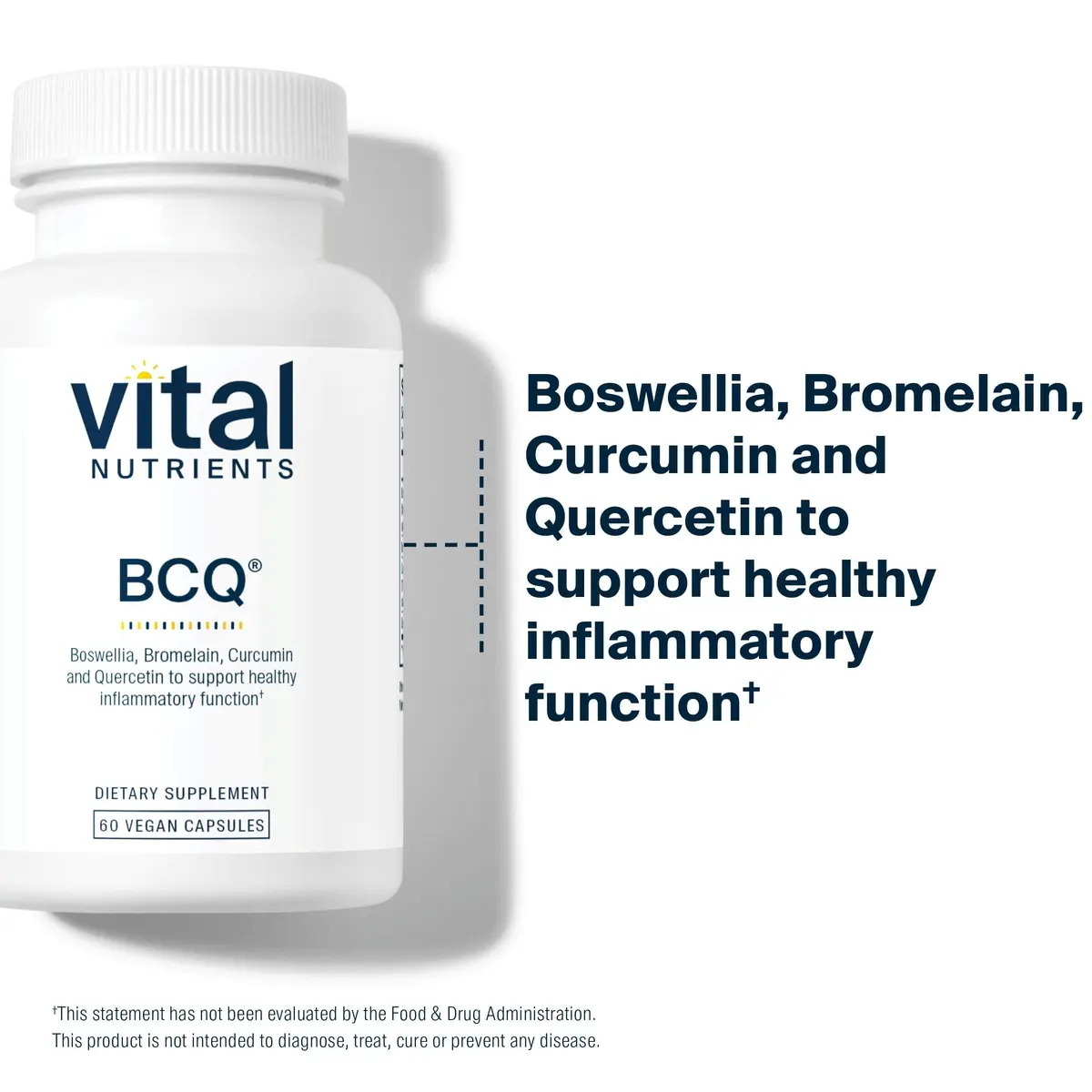 Vital Nutrients BCQ Vegan Capsules 60 | Supports Joint & Inflammation - view 3