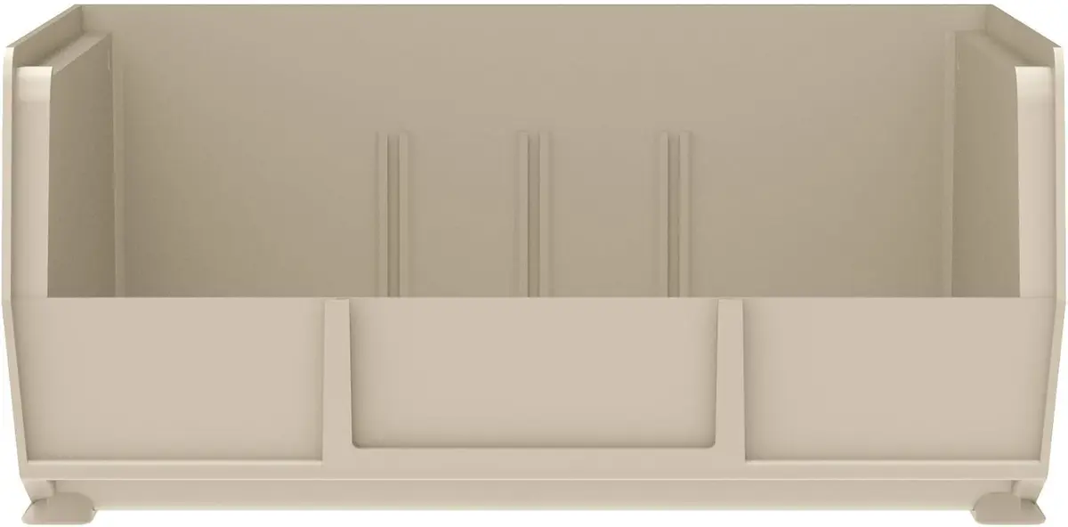 Akro-Mils 30235 AkroBins Plastic Storage Bins 11"x11"x5" Stone 6-Pack | Heavy Duty Stackable Organizer for Home & Garage - view 9