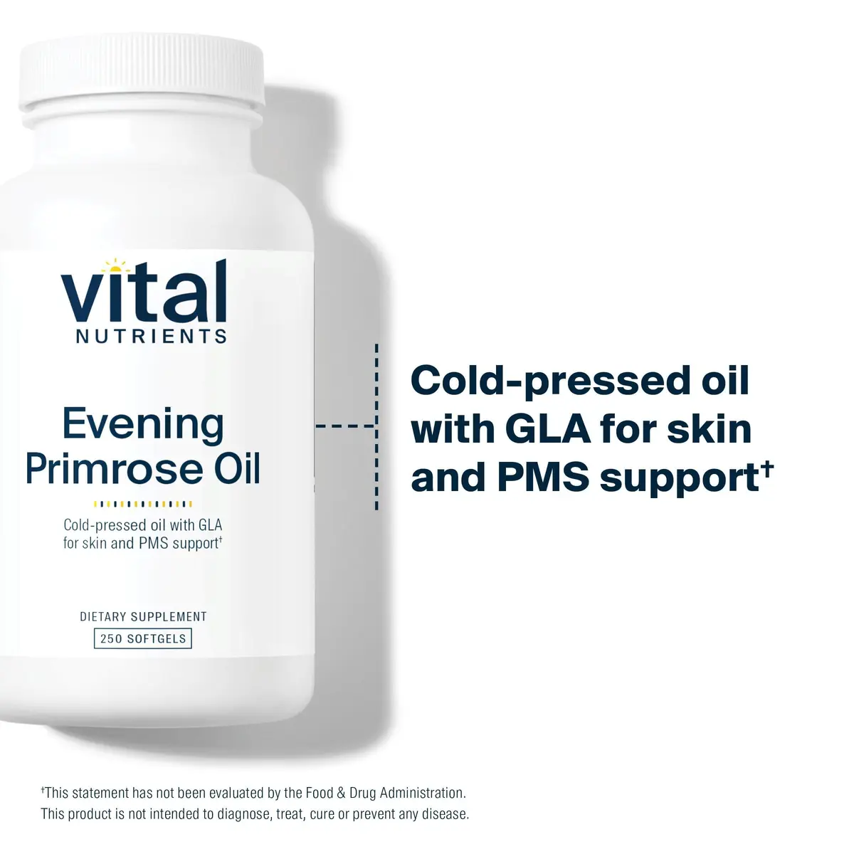 Vital Nutrients Evening Primrose Oil 1,000mg | Supports Women’s Health & PMS Relief, 250 Softgels - view 3