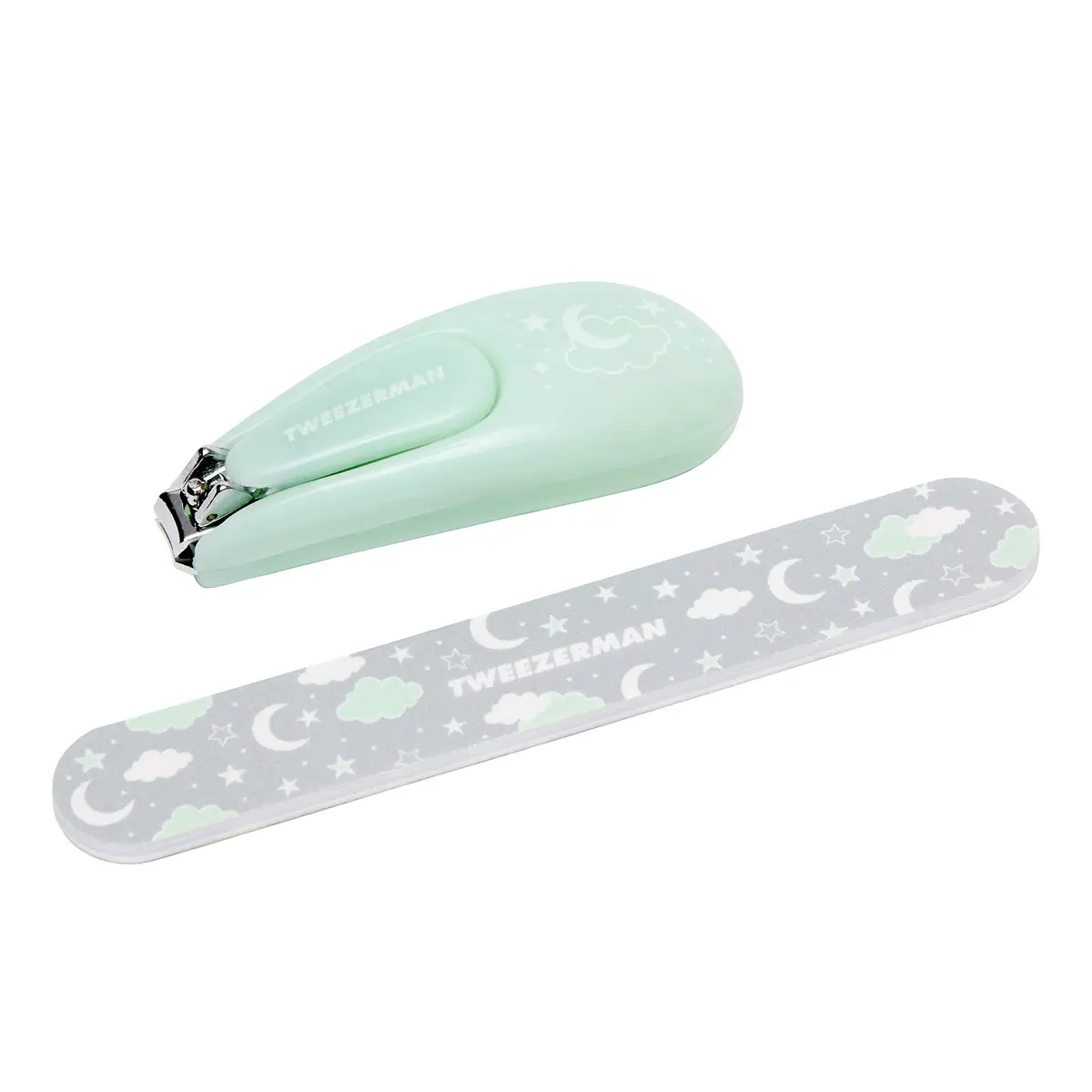 Tweezerman Baby Nail Clipper with Bear File, Green, 1 EA | Safe & Gentle for Tiny Fingers - main product image
