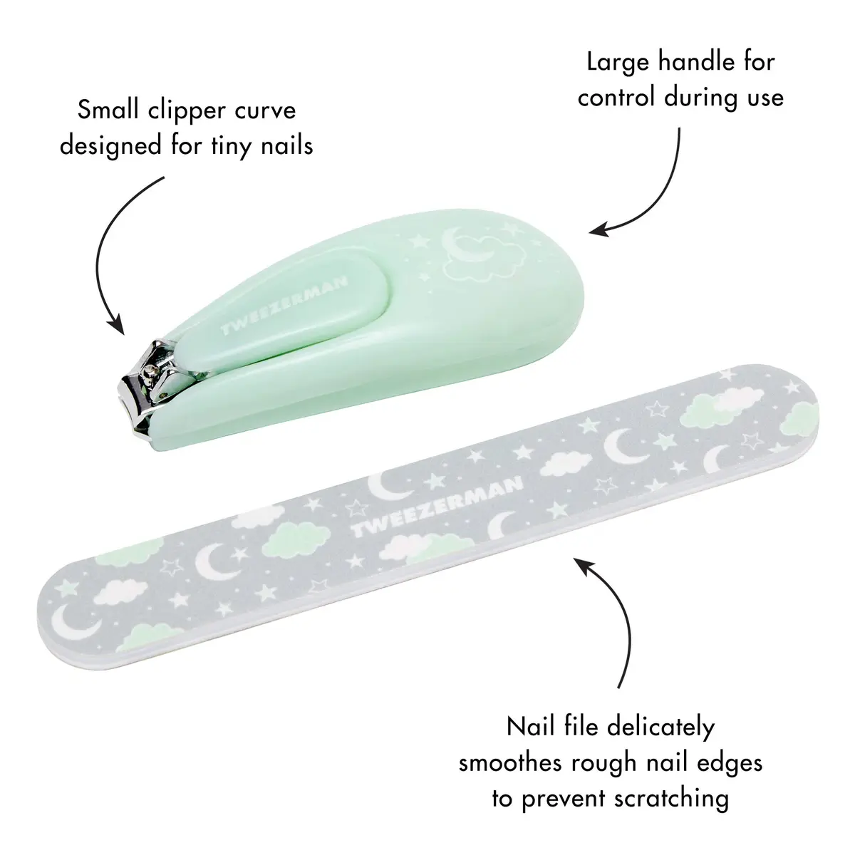 Tweezerman Baby Nail Clipper with Bear File, Green, 1 EA | Safe & Gentle for Tiny Fingers - view 4