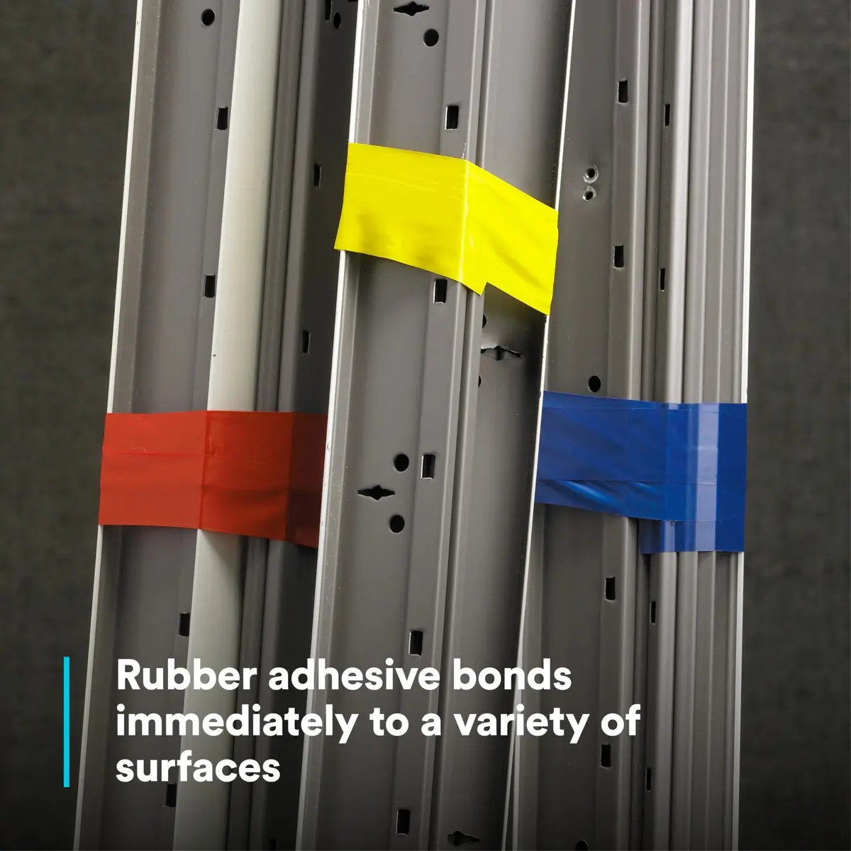 3M General Purpose Vinyl Tape 764, Yellow | Conforms to uneven surfaces, ideal for safety marking and bundling - view 3