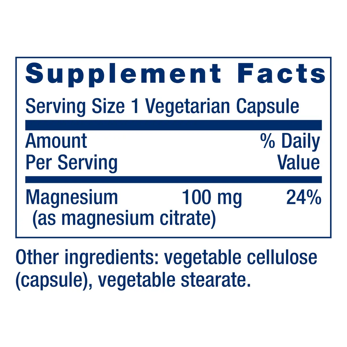 Life Extension Magnesium Citrate, 100 mg, Heart & Bone Support, 100 Capsules - view 2