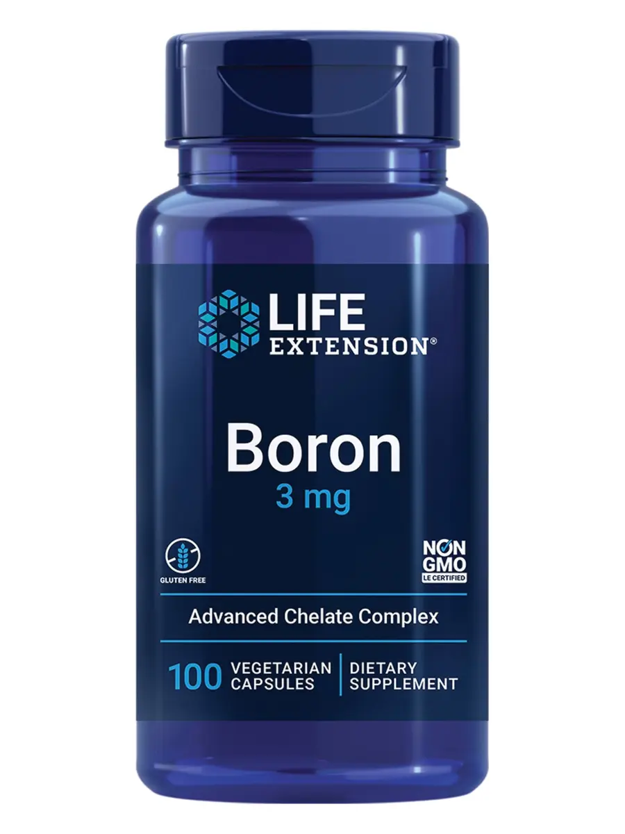 Life Extension Boron 3 mg with Vitamin B2 | Supports Bone & Immune Health, 100 Capsules - main product image