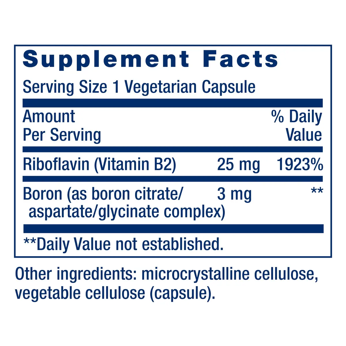 Life Extension Boron 3 mg with Vitamin B2 | Supports Bone & Immune Health, 100 Capsules - view 2