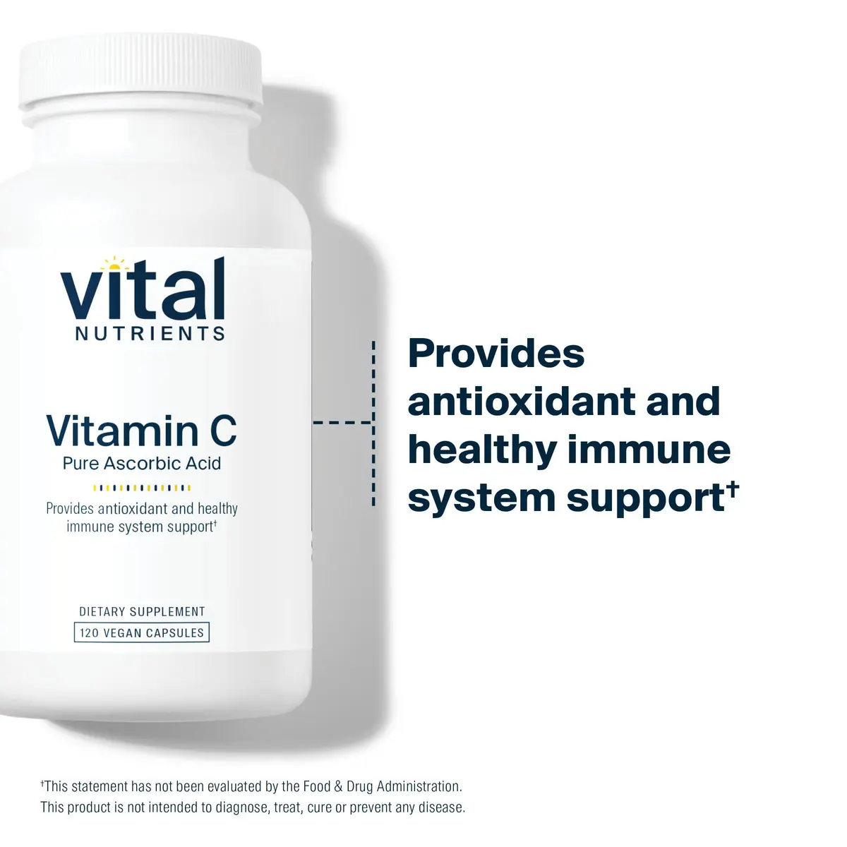 Vital Nutrients Vitamin C 1000mg | Pure Ascorbic Acid for Immune & Collagen Support - view 5