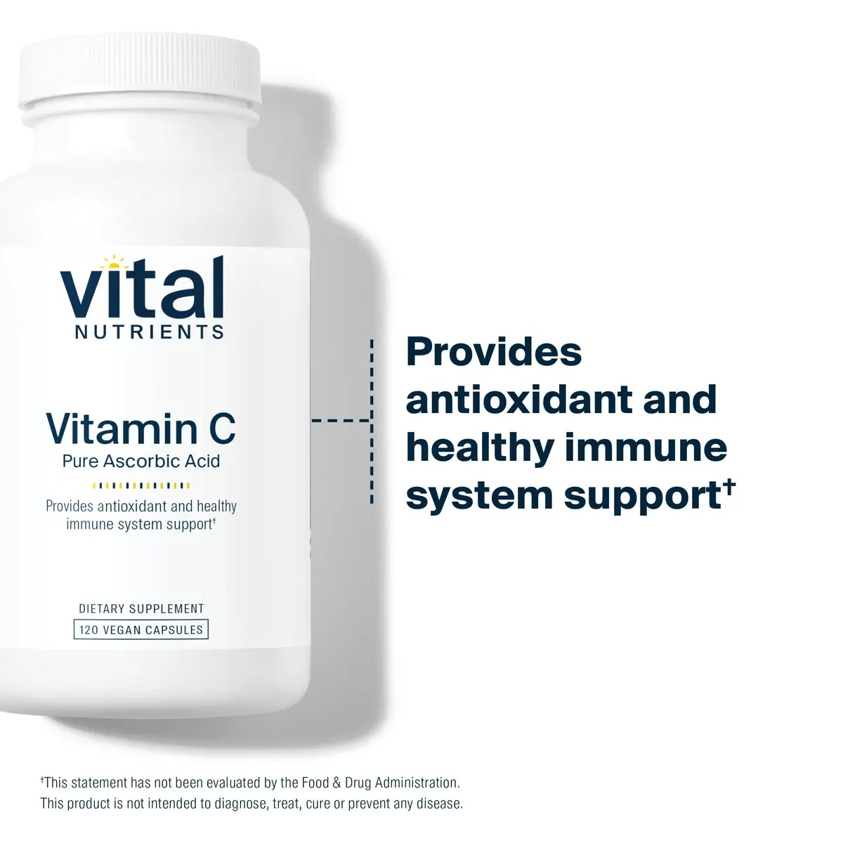 Vital Nutrients Vitamin C 1000mg | Pure Ascorbic Acid for Immune & Collagen Support - view 6