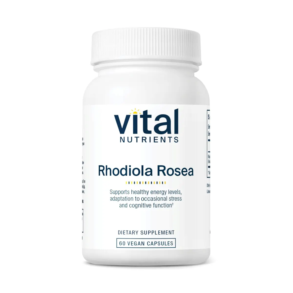 Vital Nutrients Rhodiola Rosea 60 Capsules | Adaptogenic Herb for Energy & Stress Support - main product image