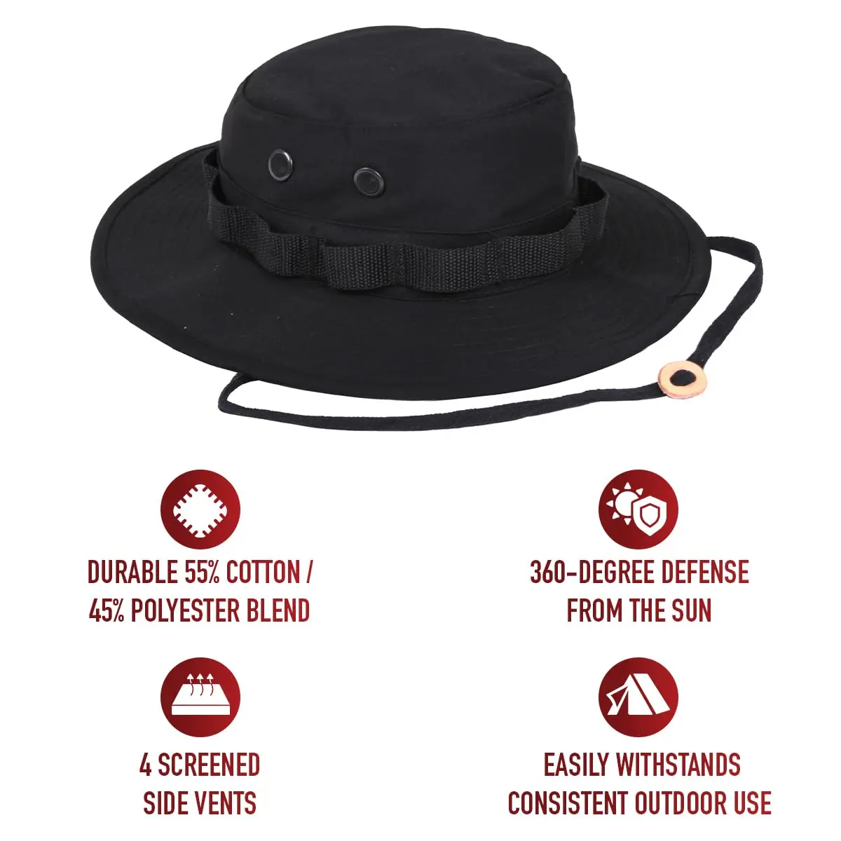 Rothco 100% Cotton Rip-Stop Boonie Hat | Ultimate Sun Defense for Outdoors (70-120 chars) - view 2