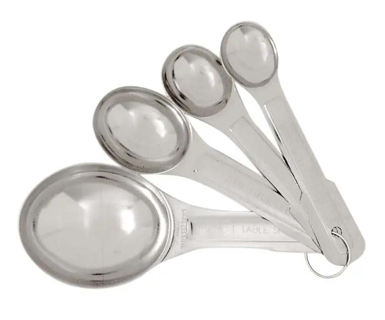 Norpro Stainless Steel Measure Spoon Set 15ml (0.5 Fl Oz) | 4-Piece Set with Metric Equivalents - view 2