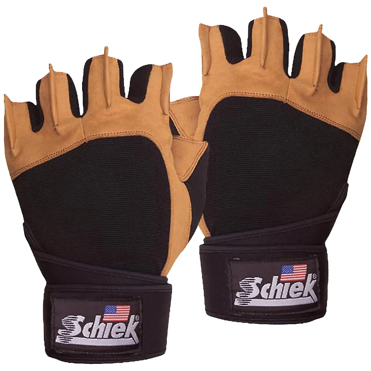 Schiek Sports Model 425 Power Series Weight Lifting Gloves - Leather Gym Gloves with Padded Palms - main product image