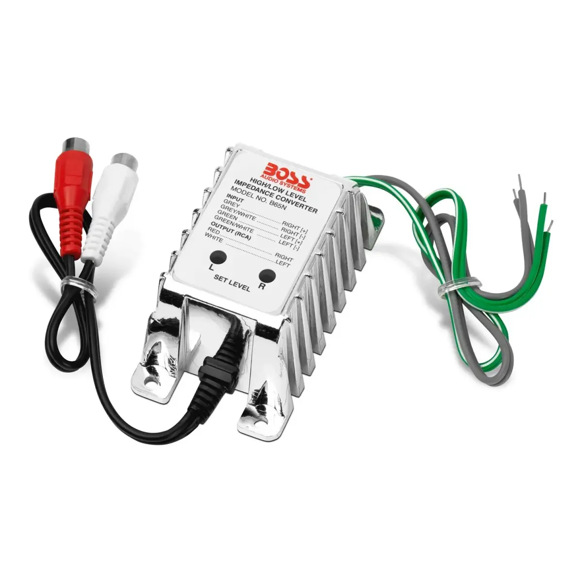 BOSS Audio Systems B65N High Level to RCA Converter & Ground Loop Isolator | Noise Filter for Car Audio Systems - main product image