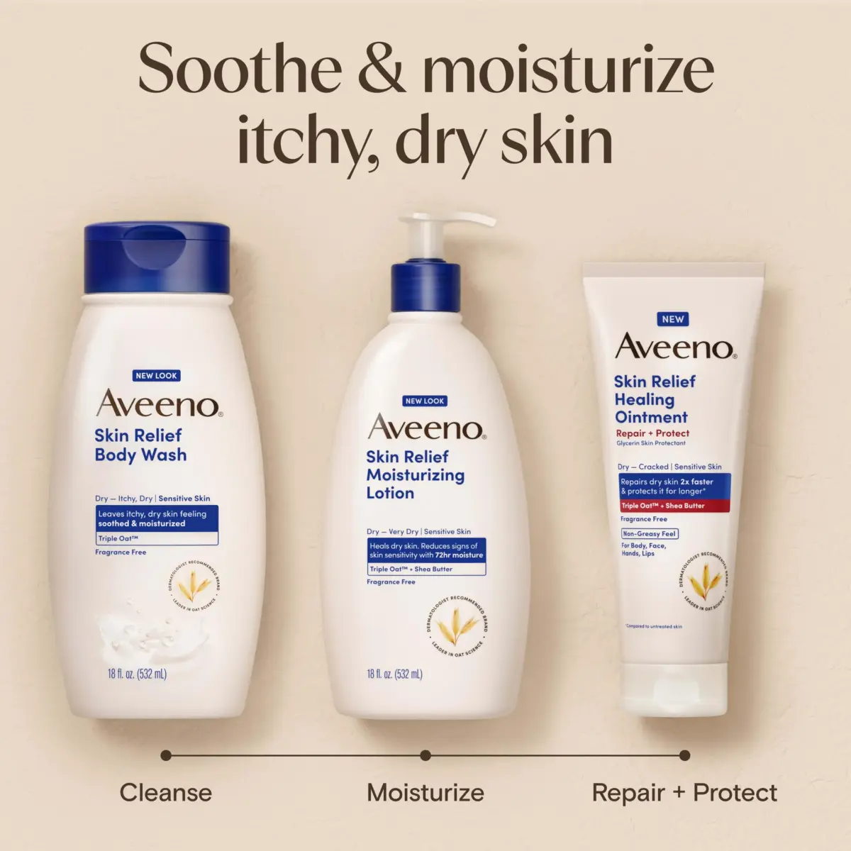 Aveeno Skin Relief Moisturizing Lotion 237ml (8 Fl Oz) | Heals Very Dry, Sensitive Skin - view 6
