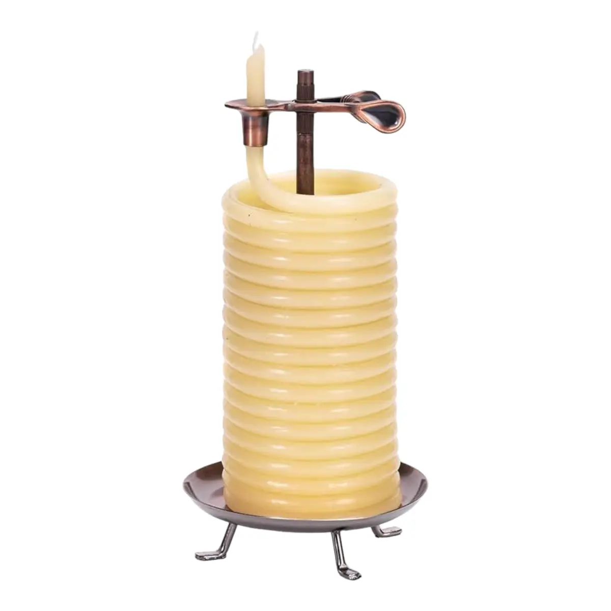 Candle by the Hour 80-Hour Citronella Candle | Eco-friendly Beeswax with Cotton Wick, Yellow - main product image