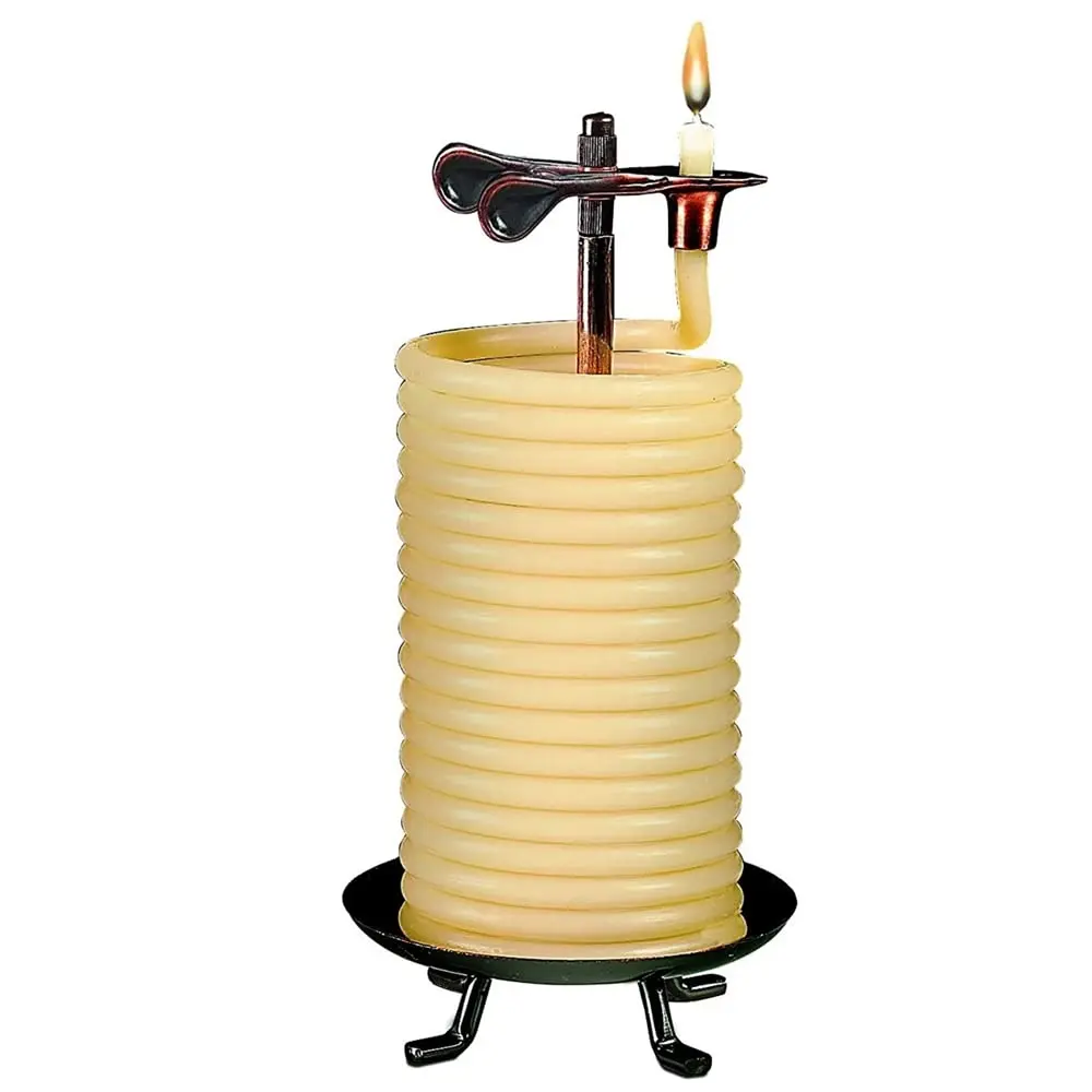 Candle by the Hour 80-Hour Citronella Candle | Eco-friendly Beeswax with Cotton Wick, Yellow - view 5
