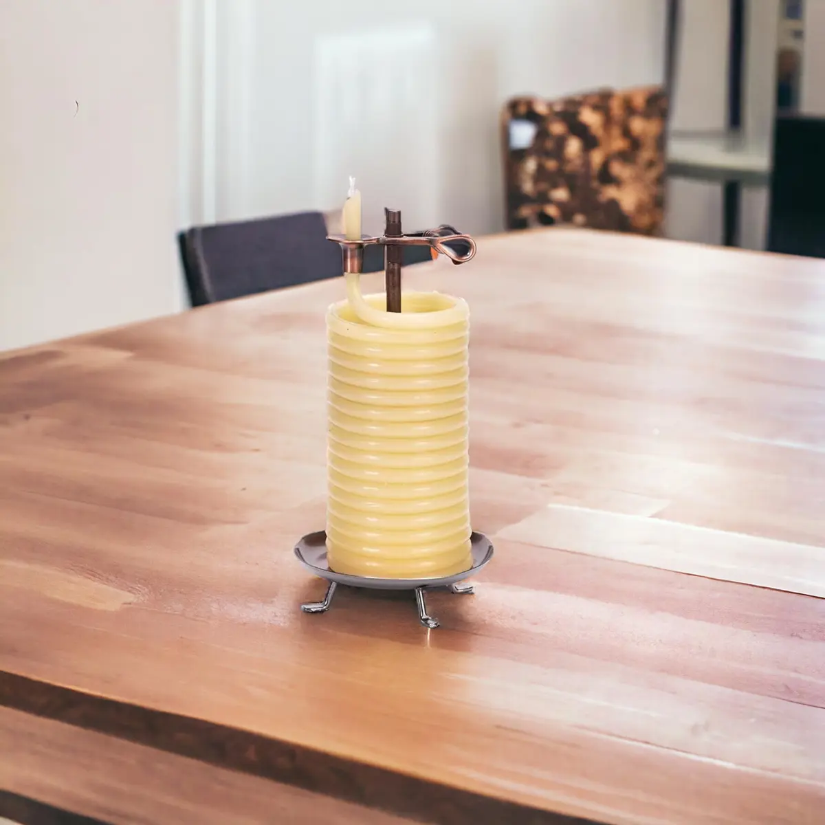 Candle by the Hour 80-Hour Citronella Candle | Eco-friendly Beeswax with Cotton Wick, Yellow - view 2