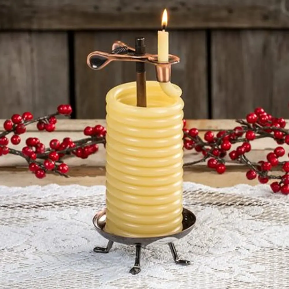 Candle by the Hour 80-Hour Citronella Candle | Eco-friendly Beeswax with Cotton Wick, Yellow - view 3