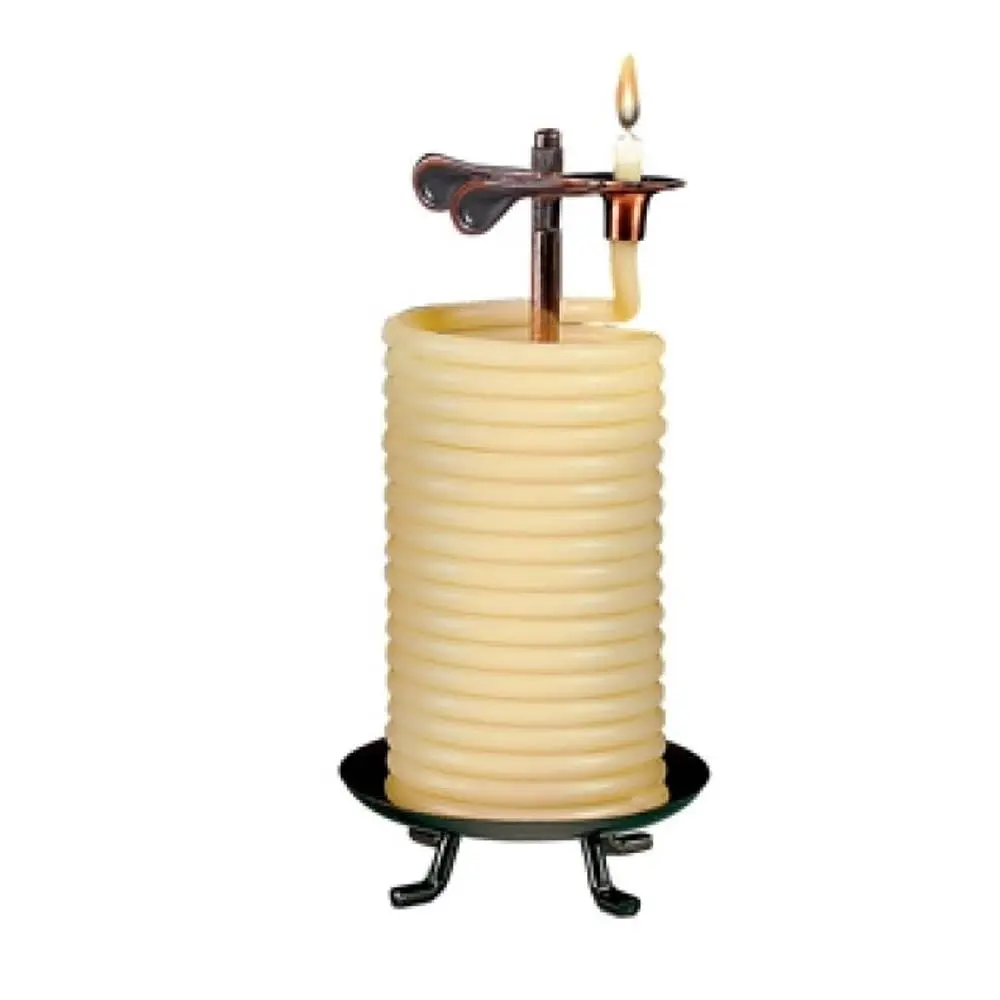 Candle by the Hour 80-Hour Citronella Candle | Eco-friendly Beeswax with Cotton Wick, Yellow - view 4