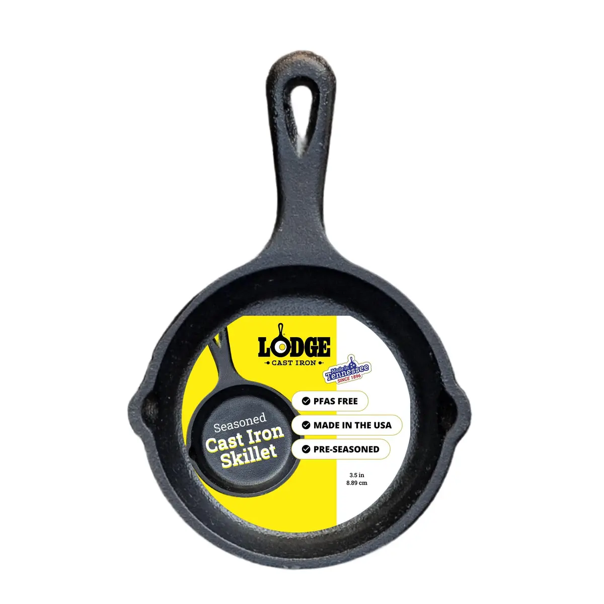 Lodge 3.5-Inch Seasoned Cast Iron Skillet | Oven & Campfire Safe, Naturally Non-Stick - main product image
