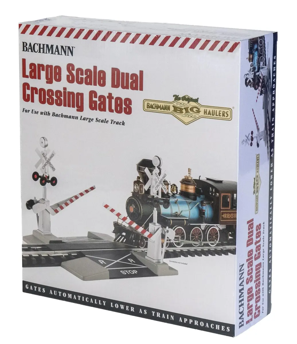 Bachmann Trains Steel Alloy Track with Operating Crossing Gate - G Scale | 1.13 kg (2.55 lb) | Indoor Use Only - view 3