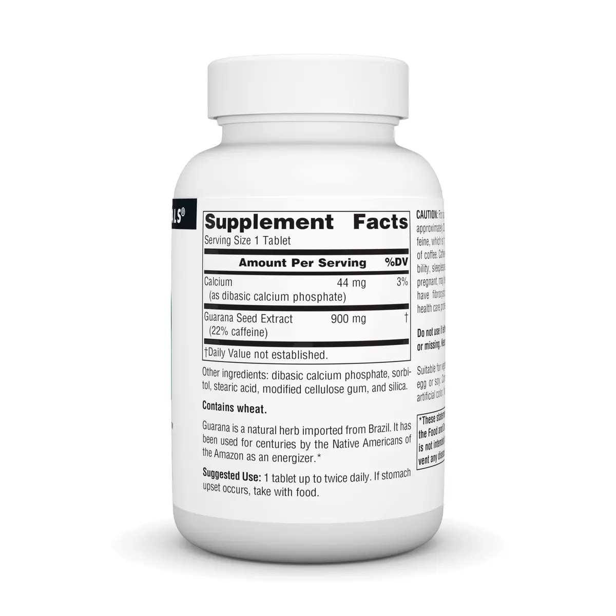 Source Naturals Guarana Energizer 60 Tablets | Long-Lasting Energy Support with Caffeine - view 2
