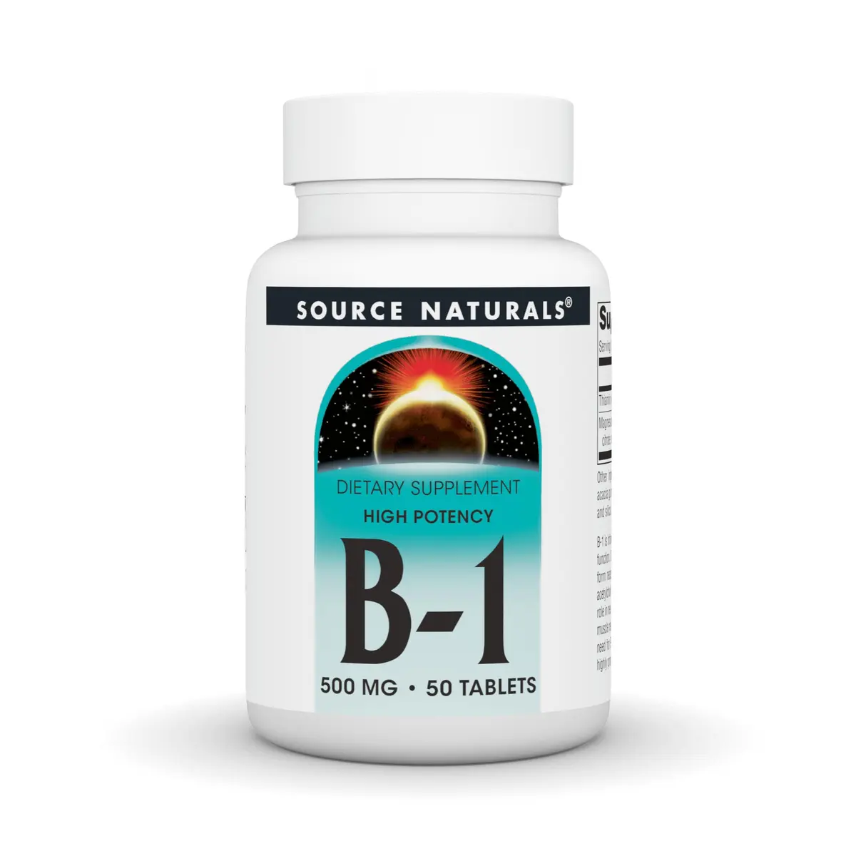 Source Naturals Vitamin B-1, Thiamin, 500mg | Supports Nerve & Energy (70-120 chars) - main product image