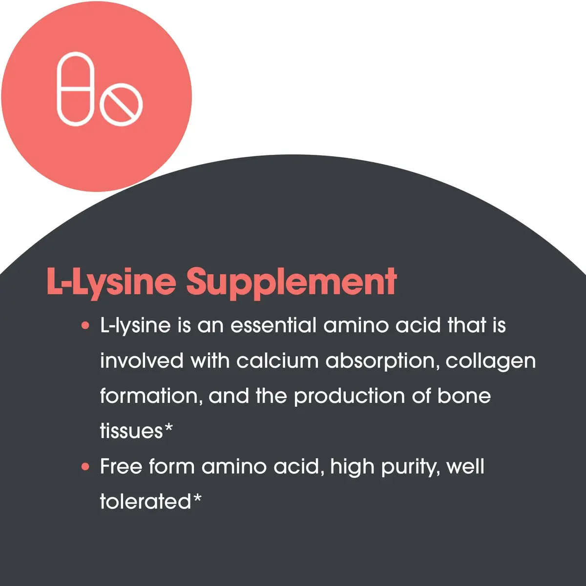 Allergy Research Group L-Lysine 500 mg Capsules | Supports Calcium Absorption & Bone Health (100 Capsules) - view 5