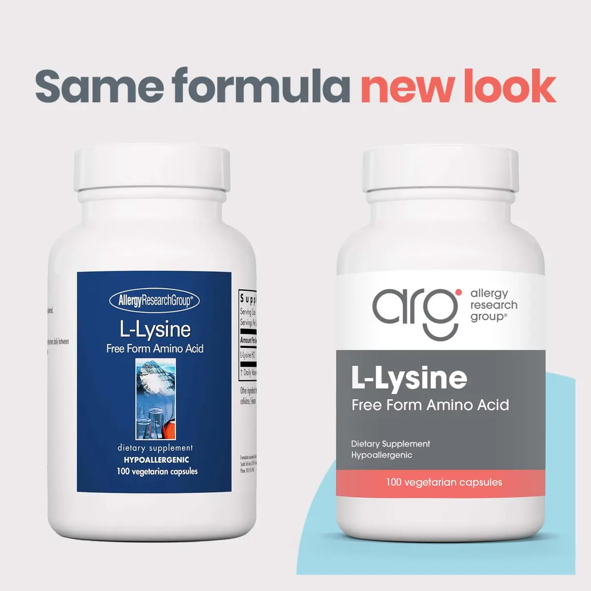 Allergy Research Group L-Lysine 500 mg Capsules | Supports Calcium Absorption & Bone Health (100 Capsules) - view 3