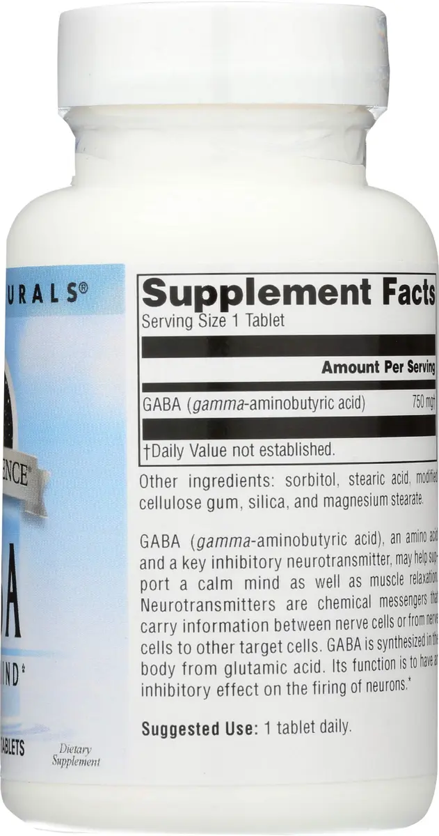 Source Naturals Serene Science GABA 750mg 45 Count Tablets | Calm Mind & Muscle Relaxation - view 6