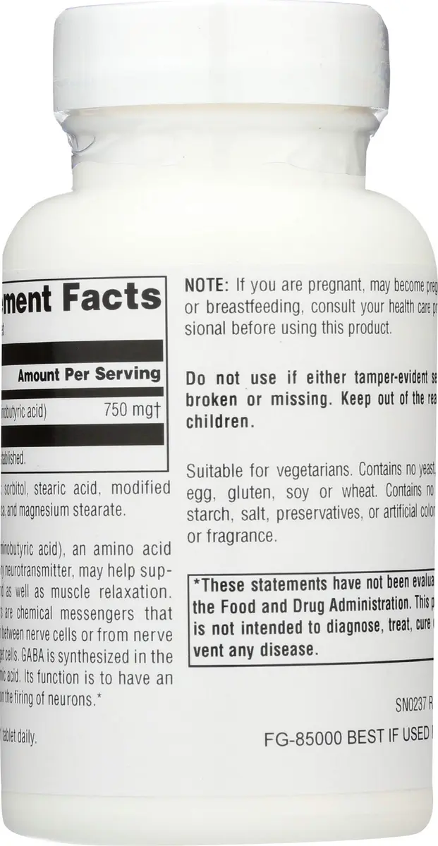 Source Naturals Serene Science GABA 750mg 45 Count Tablets | Calm Mind & Muscle Relaxation - view 2