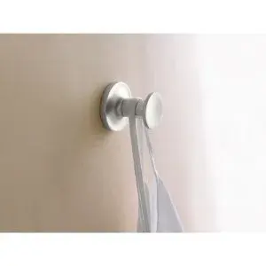 Kohler Purist Robe Hook, Vibrant Brushed Nickel | Solid Brass Construction, 15.8 cm (6.22 in) Length - view 4