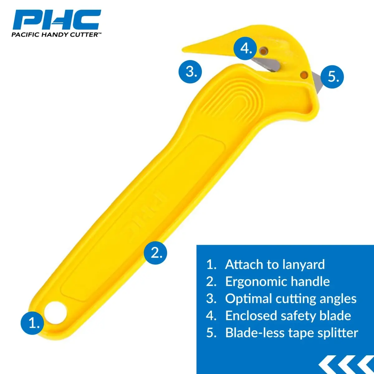 Pacific Handy Cutter DFC364 Disposable Film Cutter with Bladeless Tape Splitter | Safe & Efficient Cutting Tool - view 2