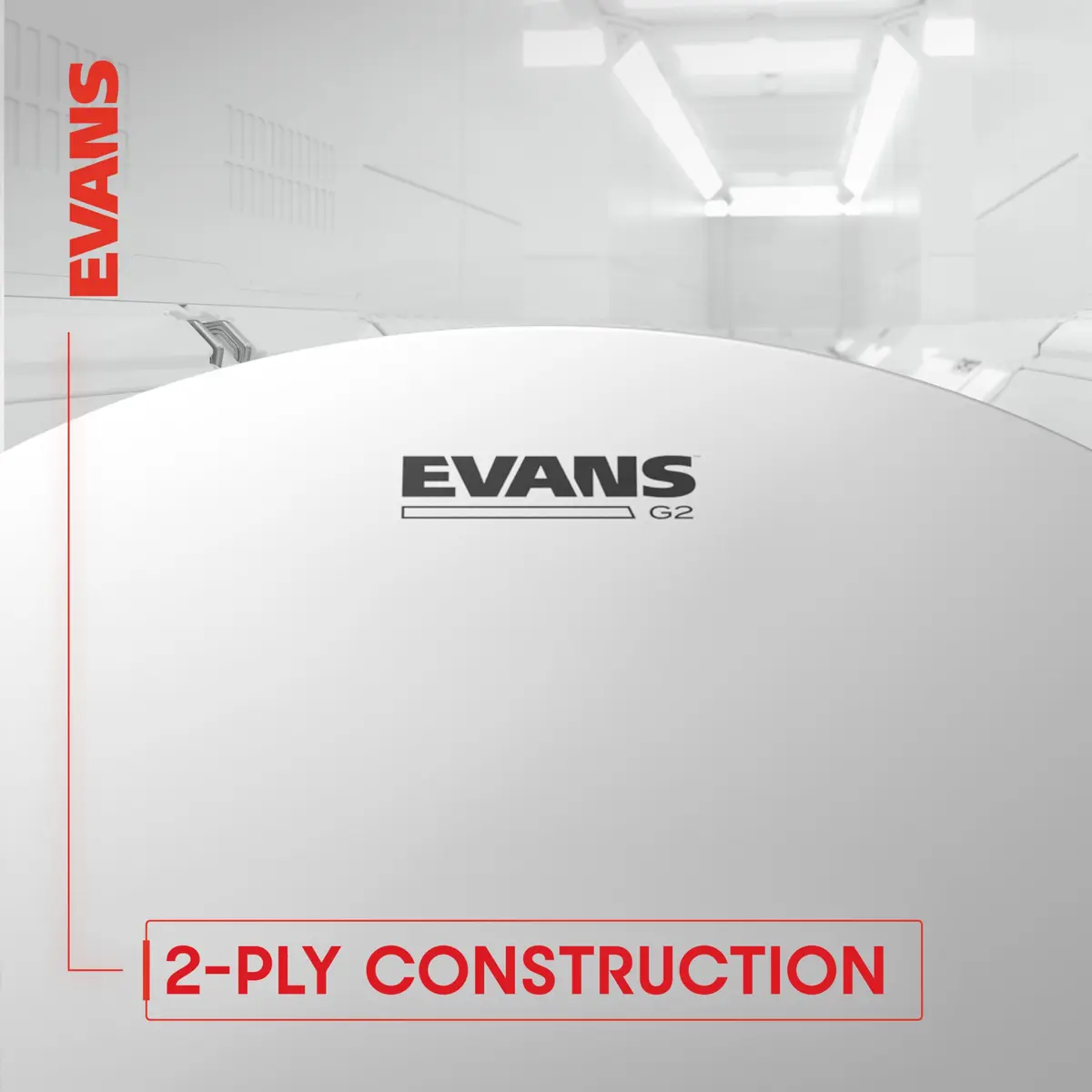 Evans G2 Coated Standard Tompack Drumheads 12", 13", 16" (30cm, 33cm, 41cm) | 2-Ply Synthetic Film for Warm Attack & Fat Low-End - view 5