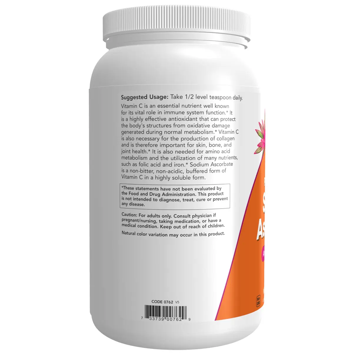 NOW Supplements Sodium Ascorbate Powder 3 lb | Buffered Vitamin C Antioxidant - view 3