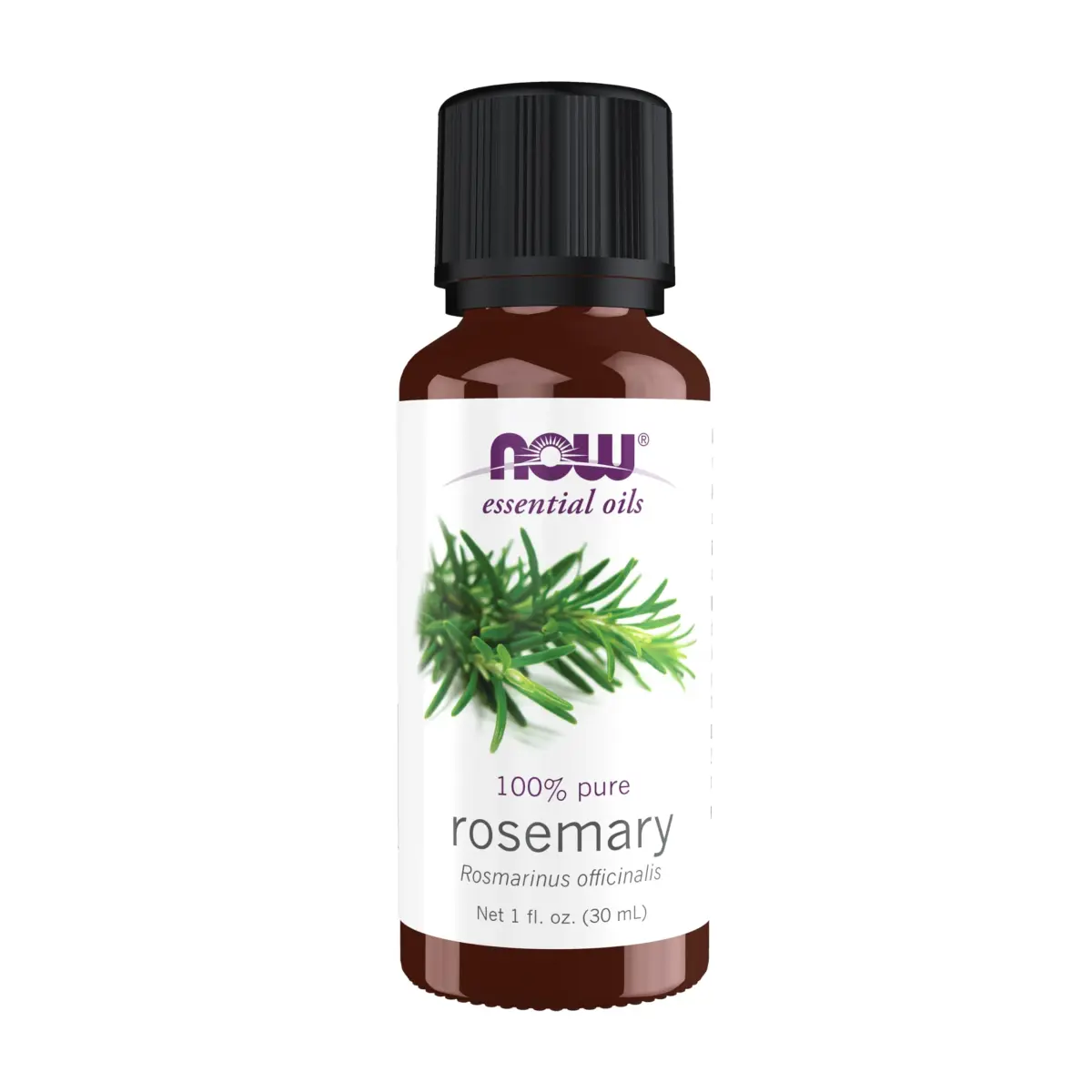 NOW Foods Rosemary Essential Oil 29.57ml (1 fl. oz) | Steam Distilled, Undiluted, Uplifting Aroma - main product image