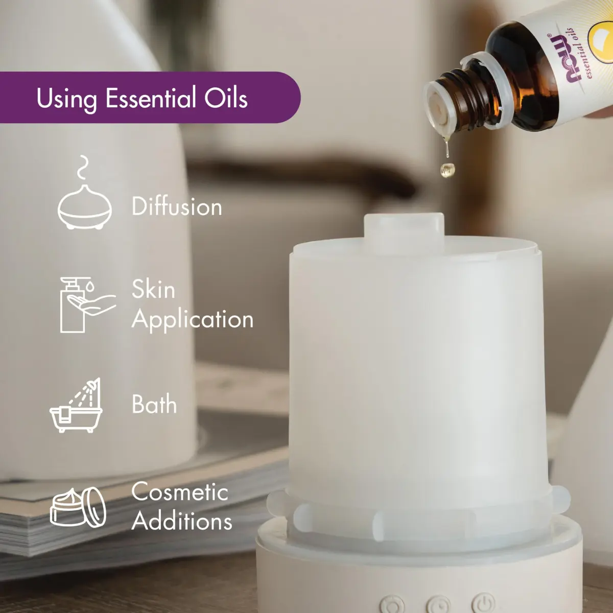 NOW Foods Rosemary Essential Oil 29.57ml (1 fl. oz) | Steam Distilled, Undiluted, Uplifting Aroma - view 4
