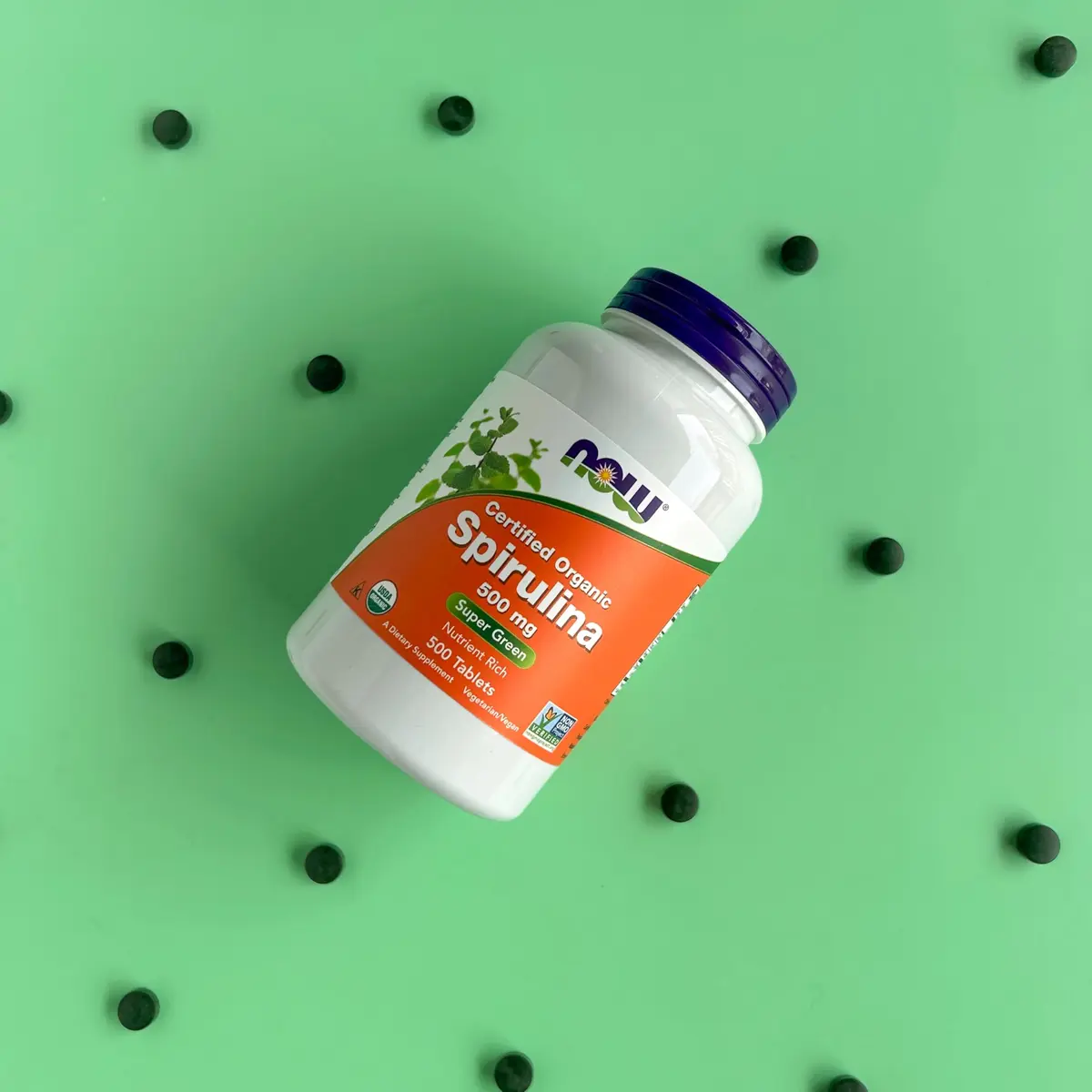 NOW Organic Spirulina 500 mg | Pure, Nutrient-Rich Microalgae Supplement for Adults - view 7