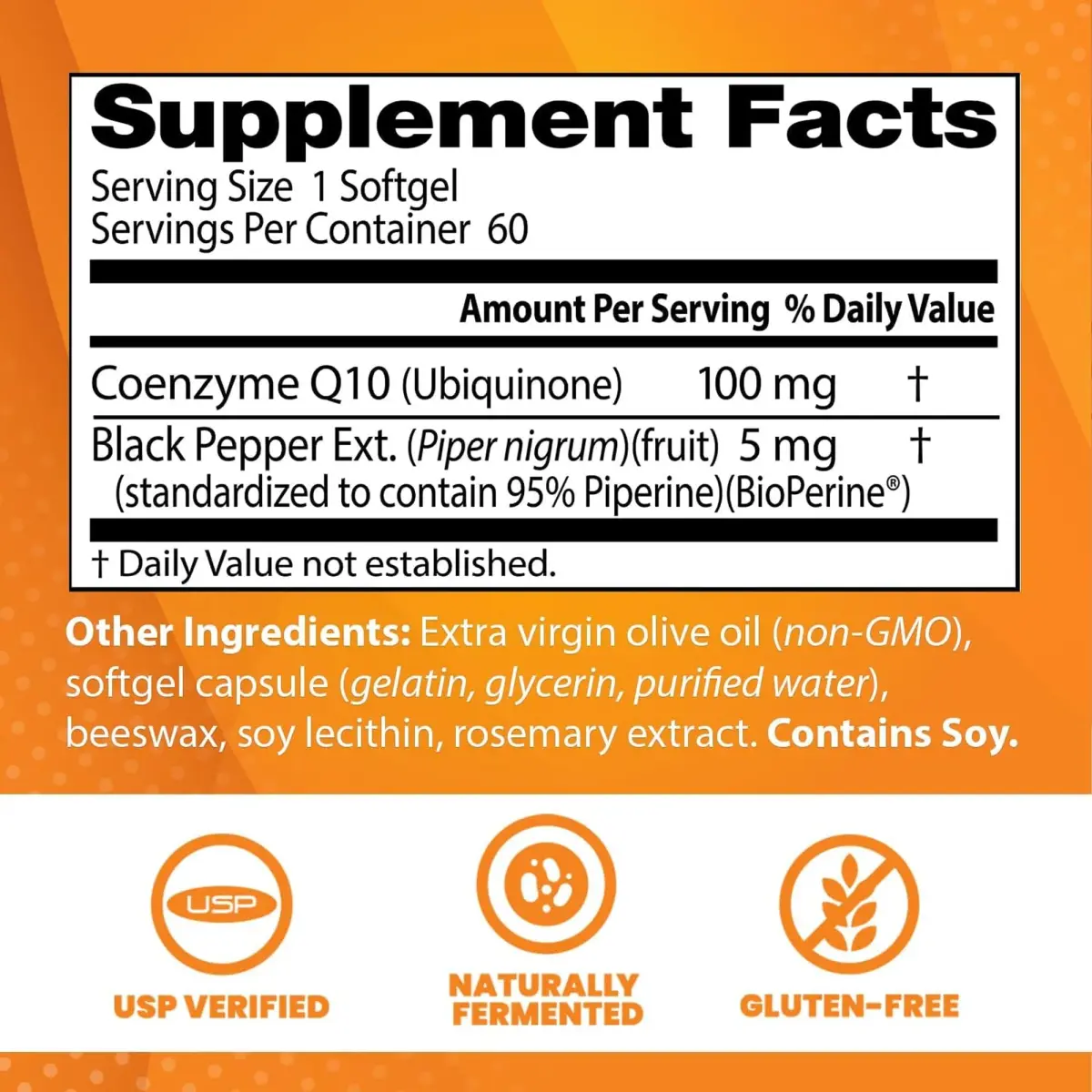 Doctor's Best High Absorption CoQ10 with BioPerine 100 mg 60 SoFtgels | Heart Health & Energy Production - view 2