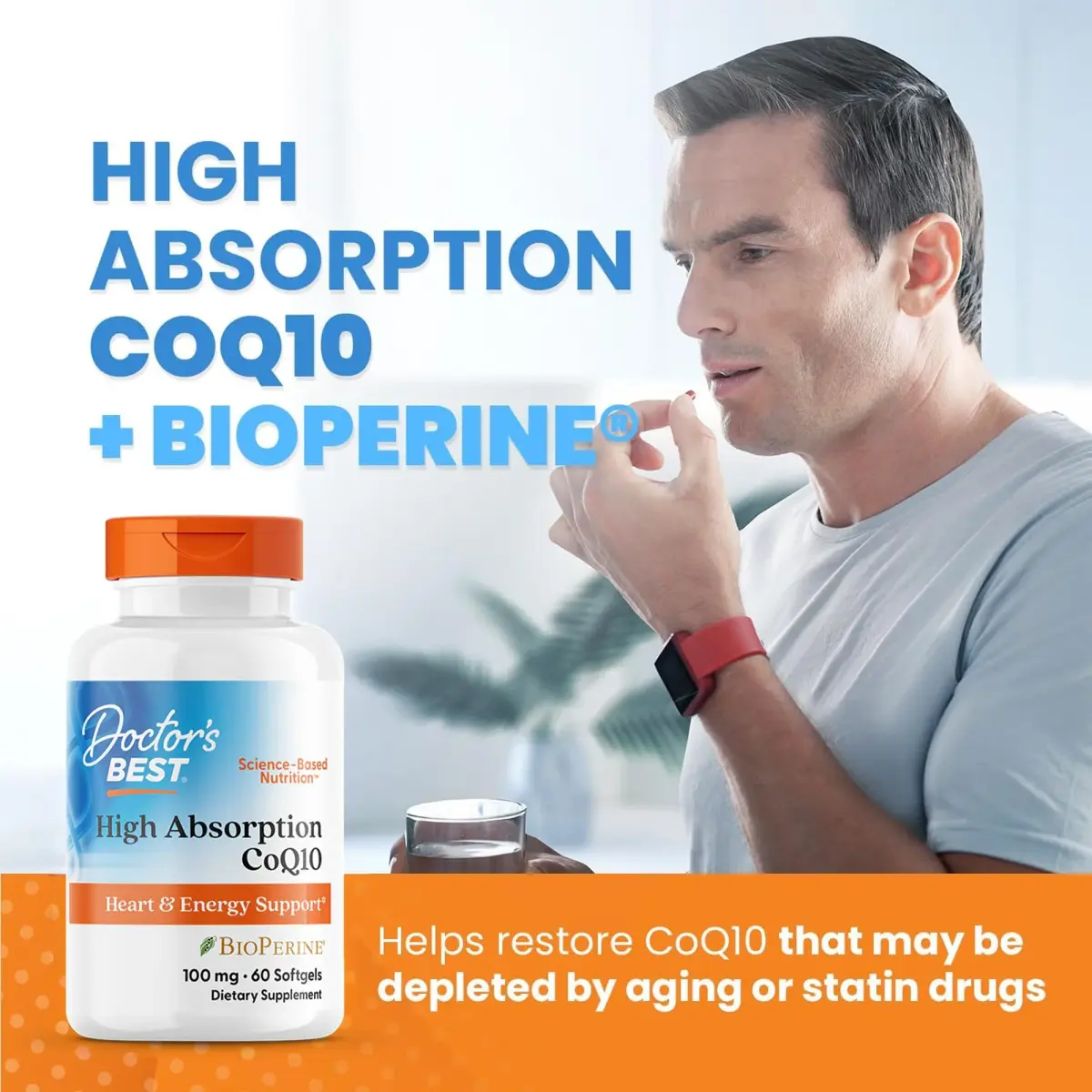 Doctor's Best High Absorption CoQ10 with BioPerine 100 mg 60 SoFtgels | Heart Health & Energy Production - view 4