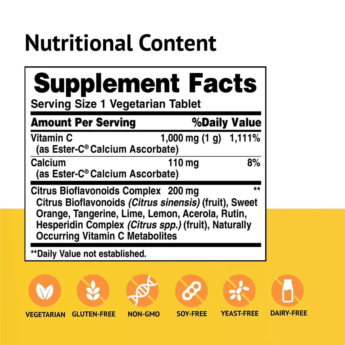 American Health Ester-C 1000mg Tablets | Non-GMO, Vegan, Citrus Bioflavonoids, 120ct - view 2
