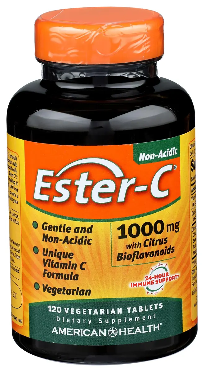 American Health Ester-C 1000mg Tablets | Non-GMO, Vegan, Citrus Bioflavonoids, 120ct - view 3