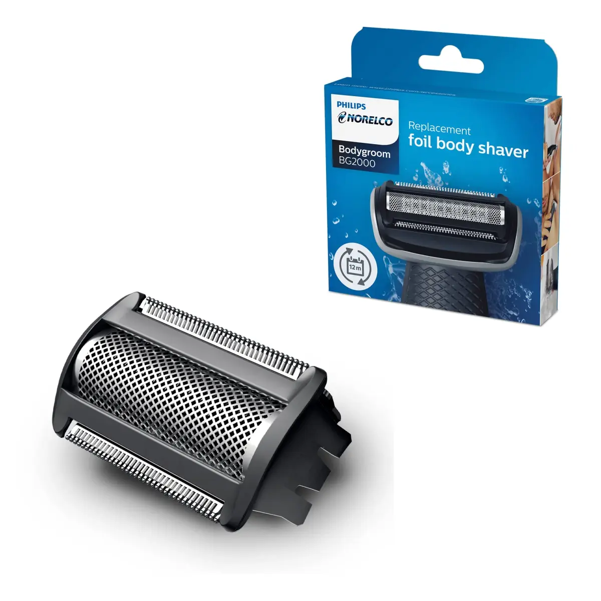 Philips Norelco BG2000/40 Bodygroom Replacement Foil Head | Stainless Steel, 1 Count - main product image