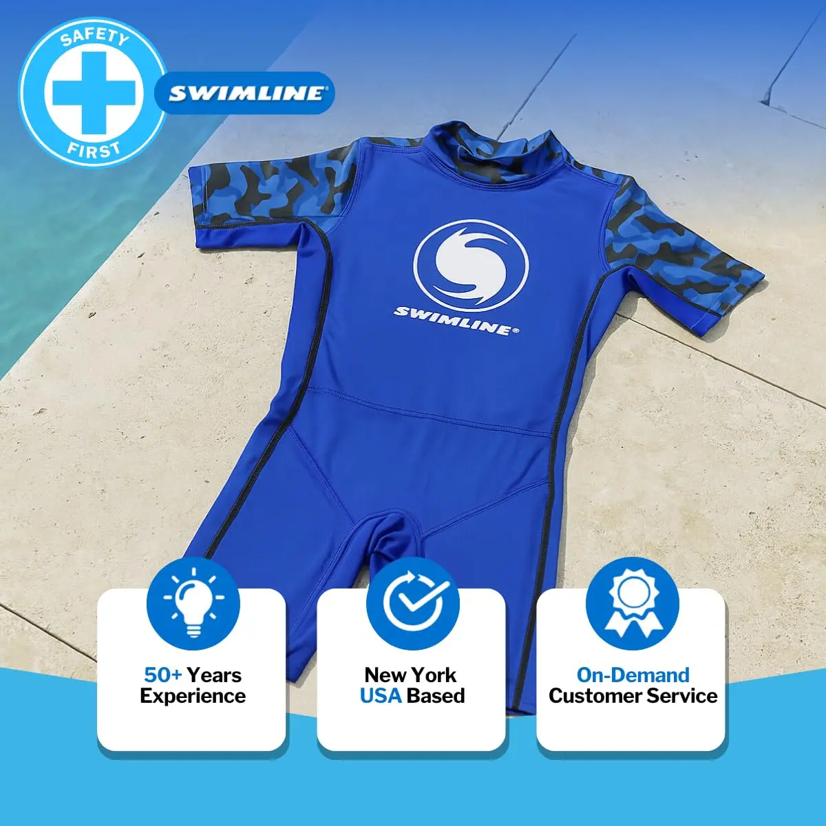 Swimline Kids Floatation Swimsuit Trainer Vest | Supportive Water Confidence for 20-55 lb | USA Import - view 7