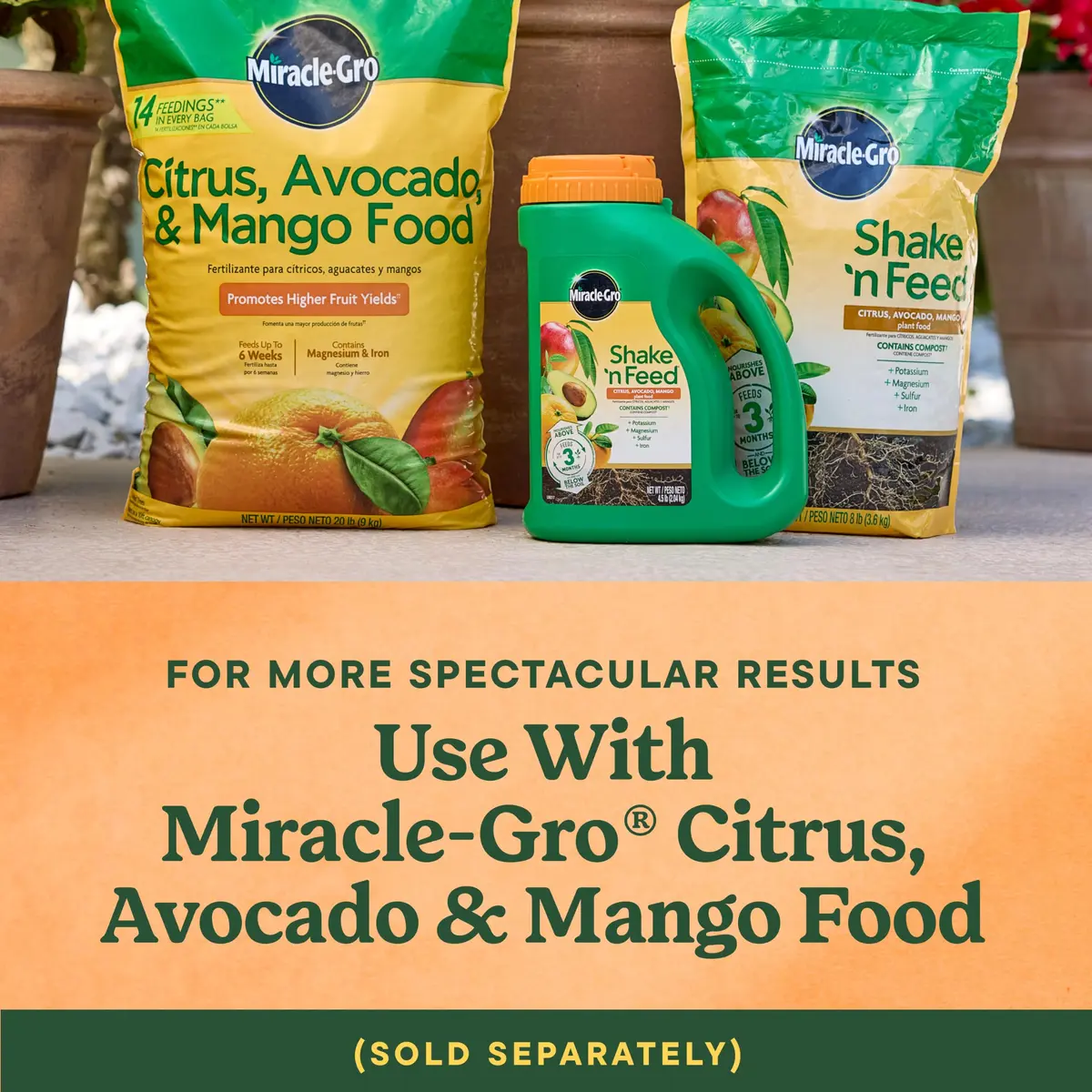 Miracle-Gro Shake 'N Feed Citrus, Avocado, Mango Plant Food | Fertilizer for In-Ground & Container Plants, 4.5 lbs - view 4